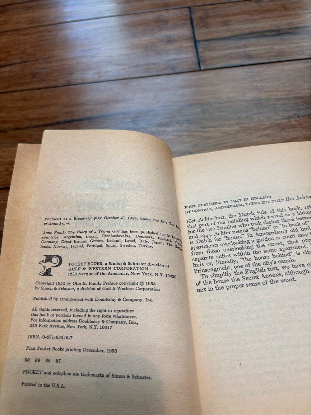 Anne Frank The Diary of a Young Girl Paperback Book - Picture 6 of 7